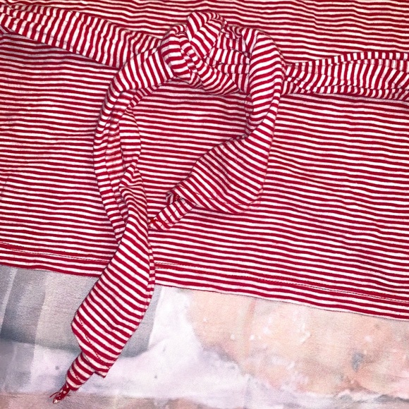 Gap Red Stripe Wrap Shirt - Picture 2 of 8